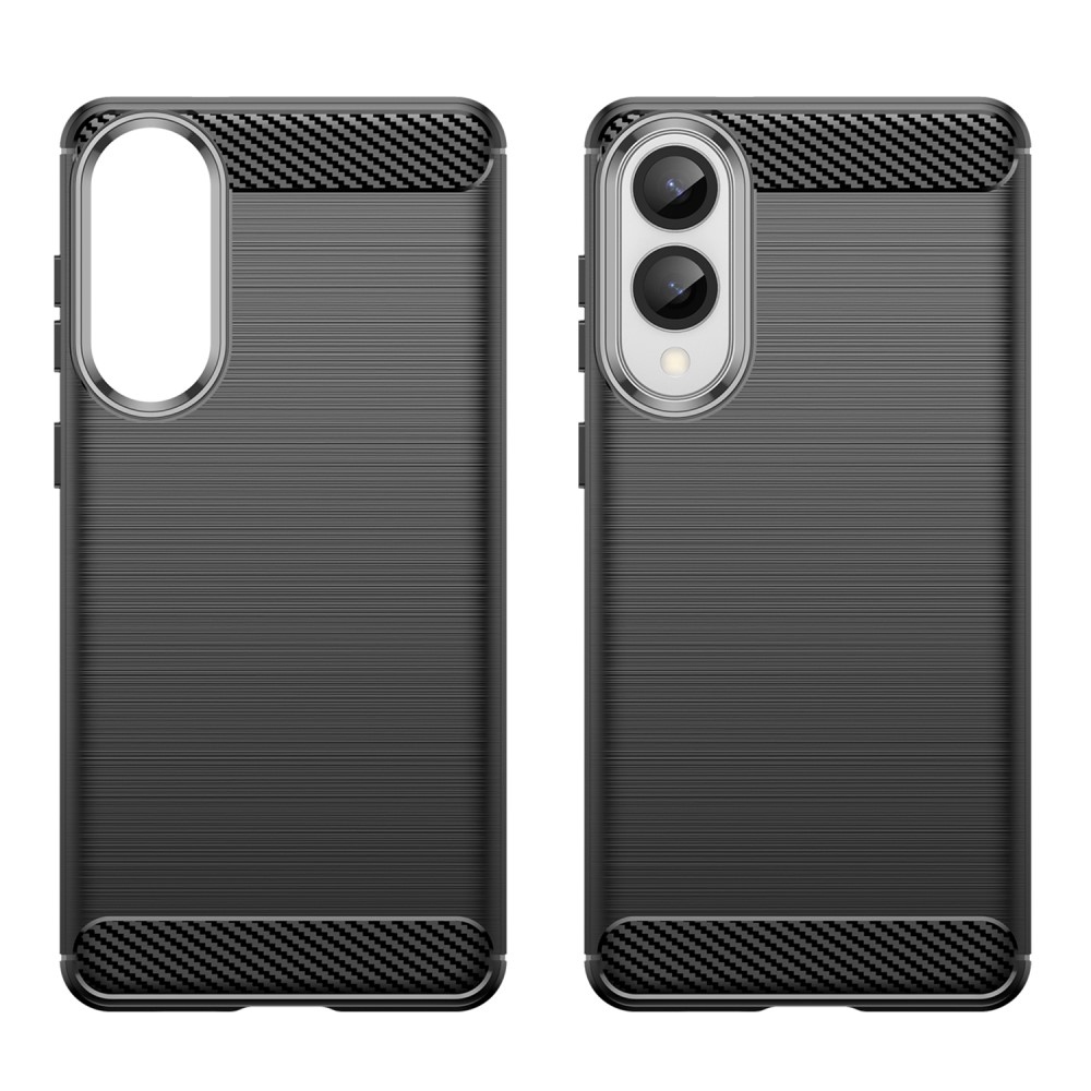 Carbon odolný gelový obal na Samsung Galaxy S25 Edge - černý