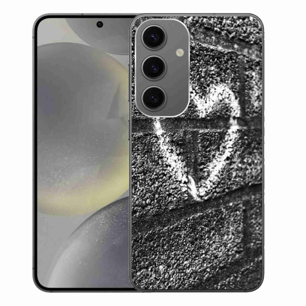 Gelový kryt mmCase na Samsung Galaxy S24+ - srdce na zdi