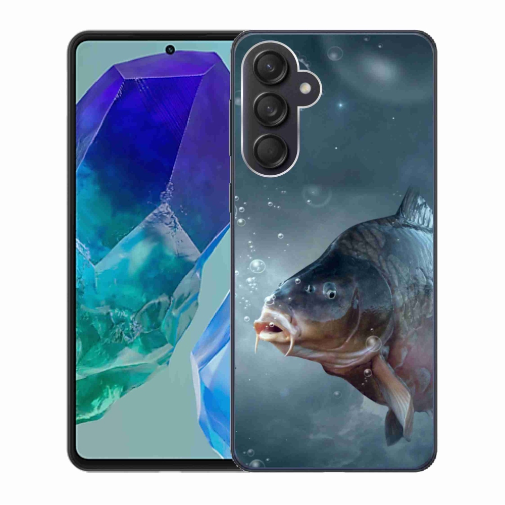 Gelový kryt mmCase na Samsung Galaxy M55 5G - kapr a bublinky