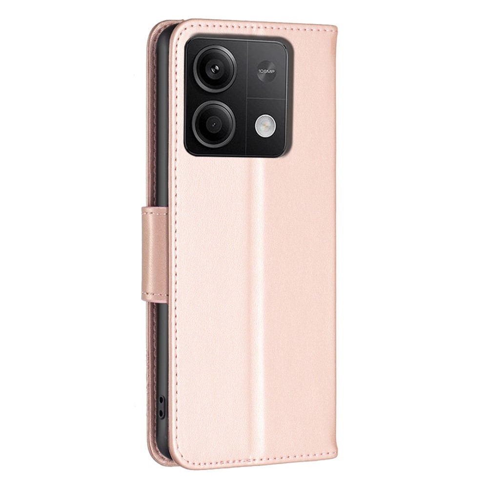 Butterfly knížkové pouzdro na Xiaomi Redmi Note 13 5G - růžovozlaté