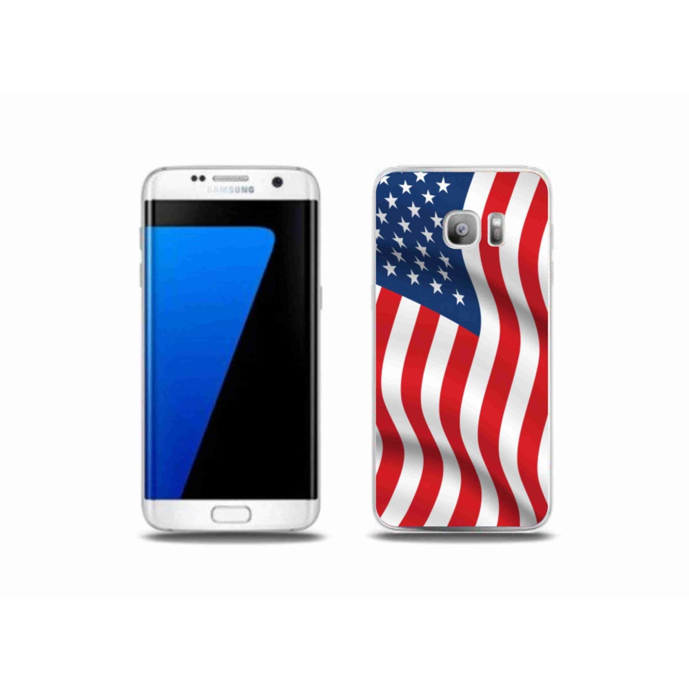 Gelový kryt mmCase na mobil Samsung Galaxy S7 Edge - USA vlajka