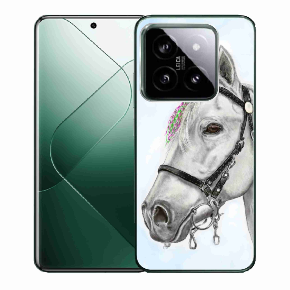 Gelový kryt mmCase na Xiaomi 14 - bílý kůň 1