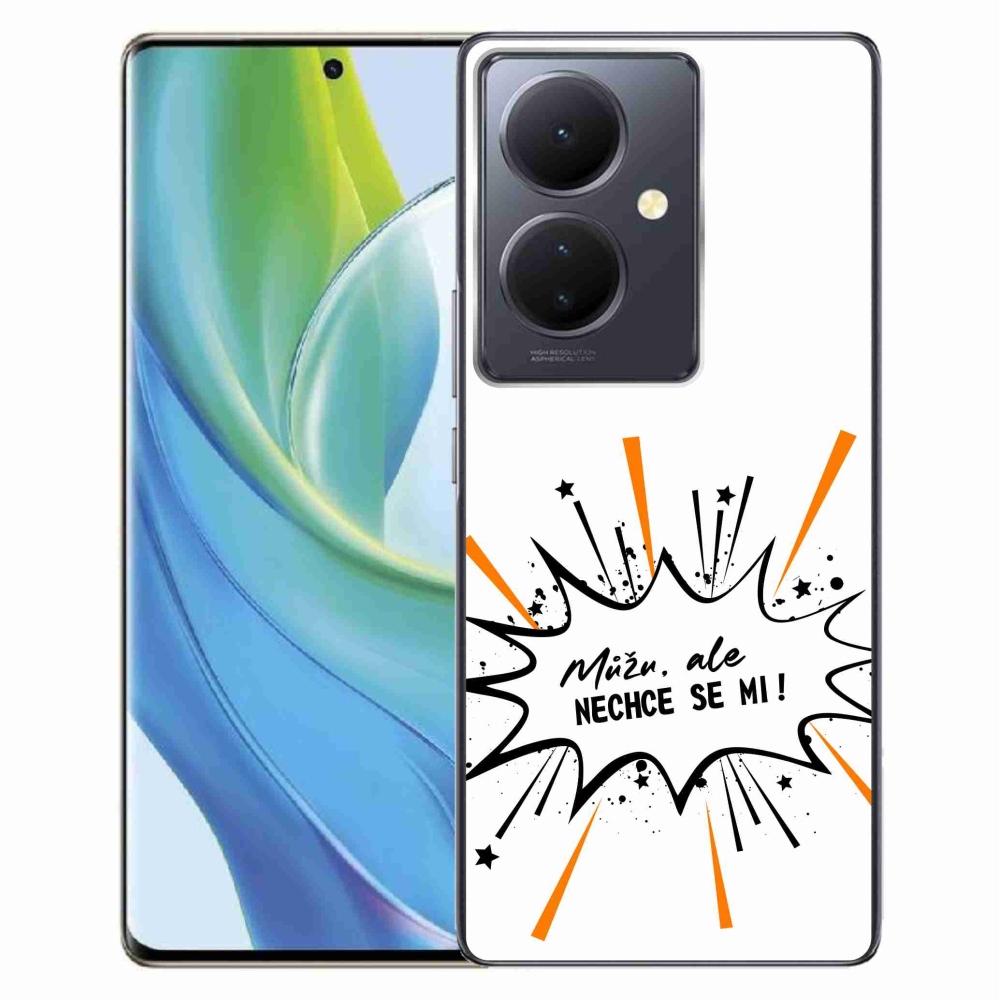 Gelový kryt mmCase na Vivo V29 Lite 5G - vtipný text 11 bílé pozadí