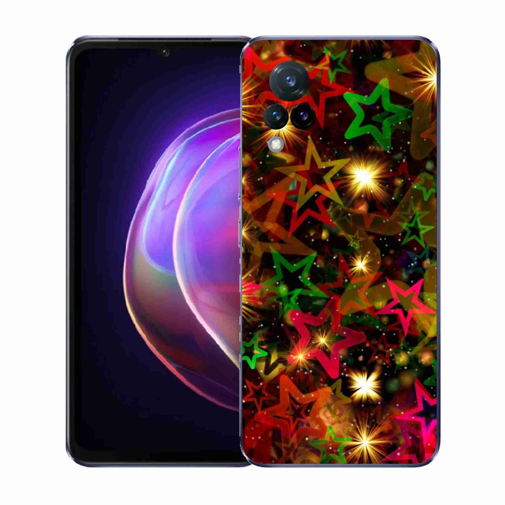 Gelový kryt mmCase na Vivo V21 4G/5G - barevné hvězdičky