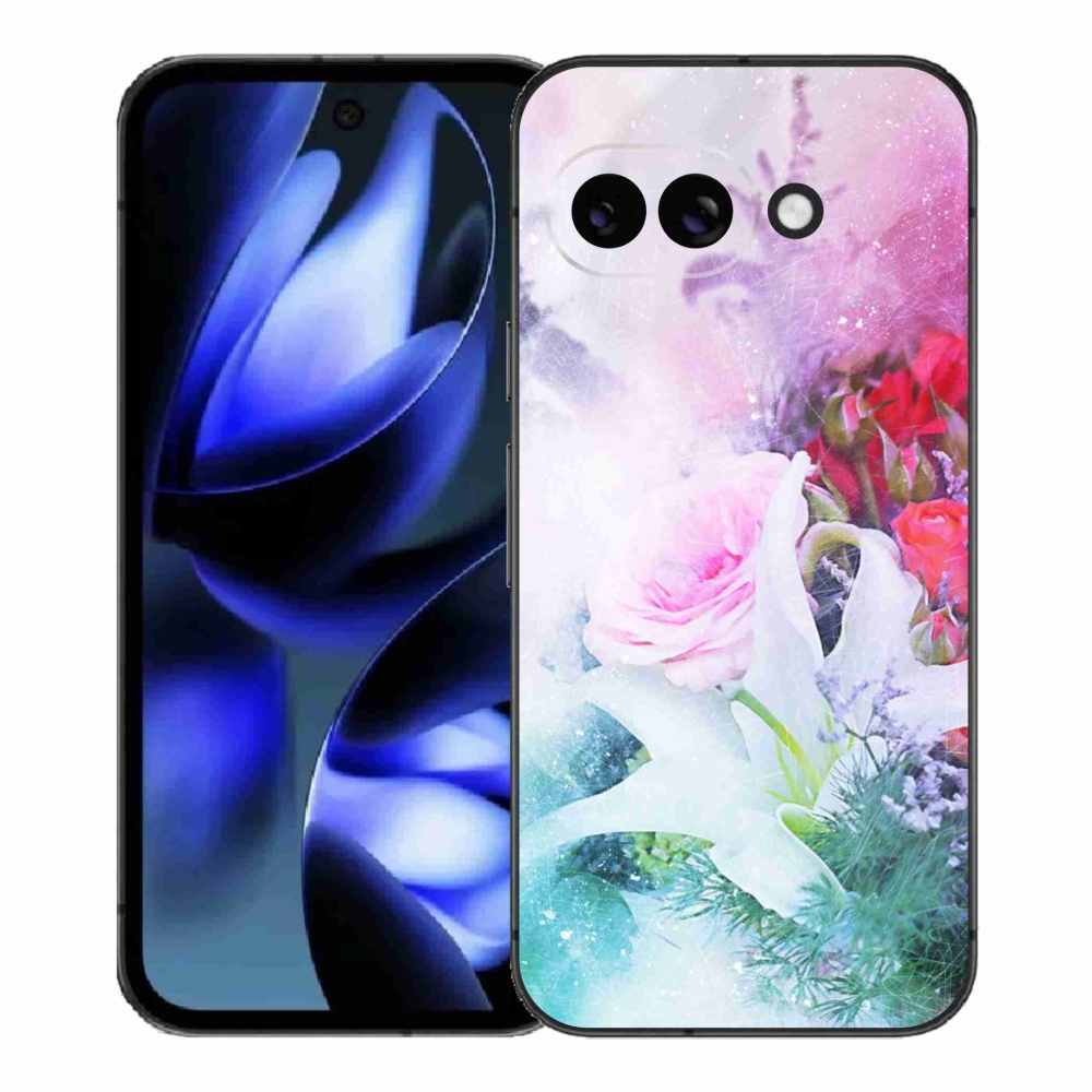 Gelový kryt mmCase na Google Pixel 9a - květiny 4