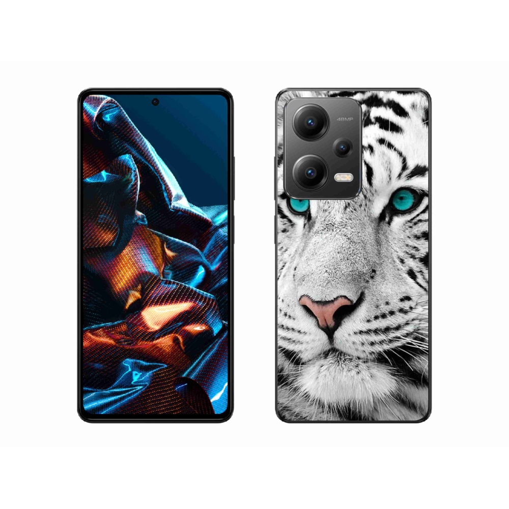Gelový kryt mmCase na mobil Xiaomi Redmi Note 12 Pro 5G - bílý tygr