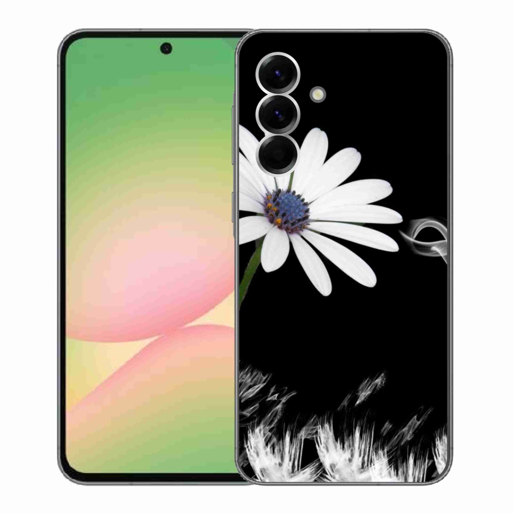 Gelový kryt mmCase na Samsung Galaxy A56 5G - bílá květina