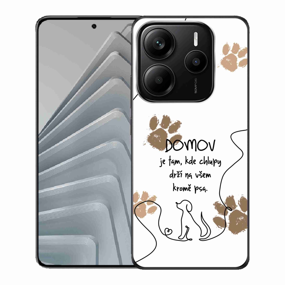 Gelový kryt mmCase na Xiaomi Redmi Note 14 5G - psí motiv bílé pozadí