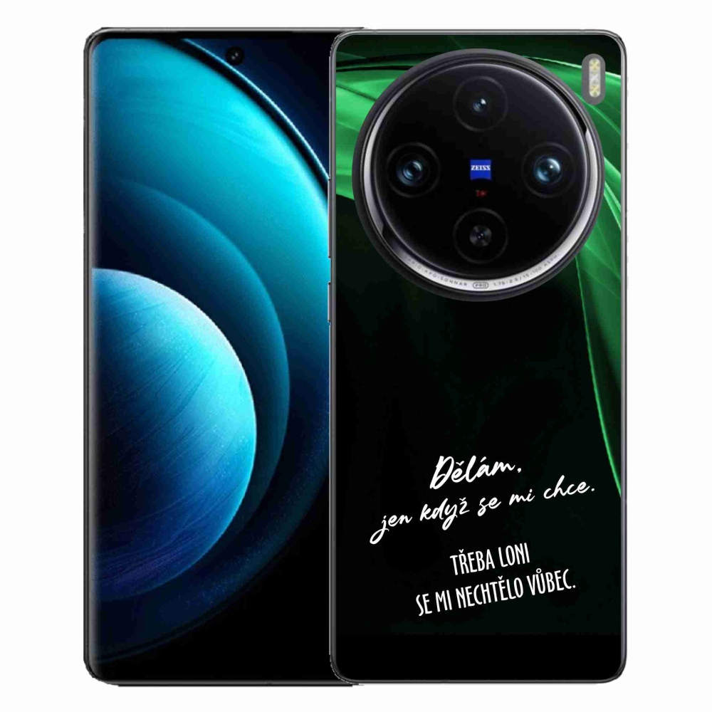 Gelový kryt mmCase na Vivo X100 Pro 5G - vtipný text 12 černé pozadí