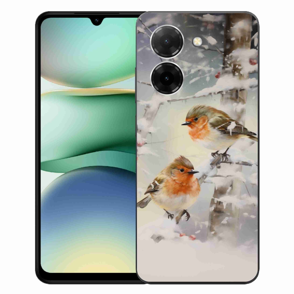 Gelový kryt mmCase na Xiaomi Redmi A5 (171.7x77.8x8.3mm) - ptáčci v zimě