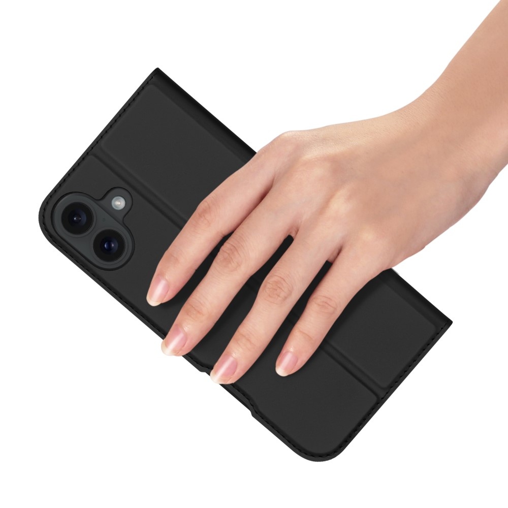 DUX knížkové pouzdro na iPhone 16 - černé