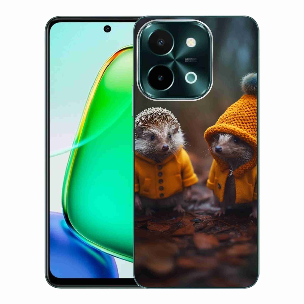 Gelový kryt mmCase na Vivo Y28 - ježci