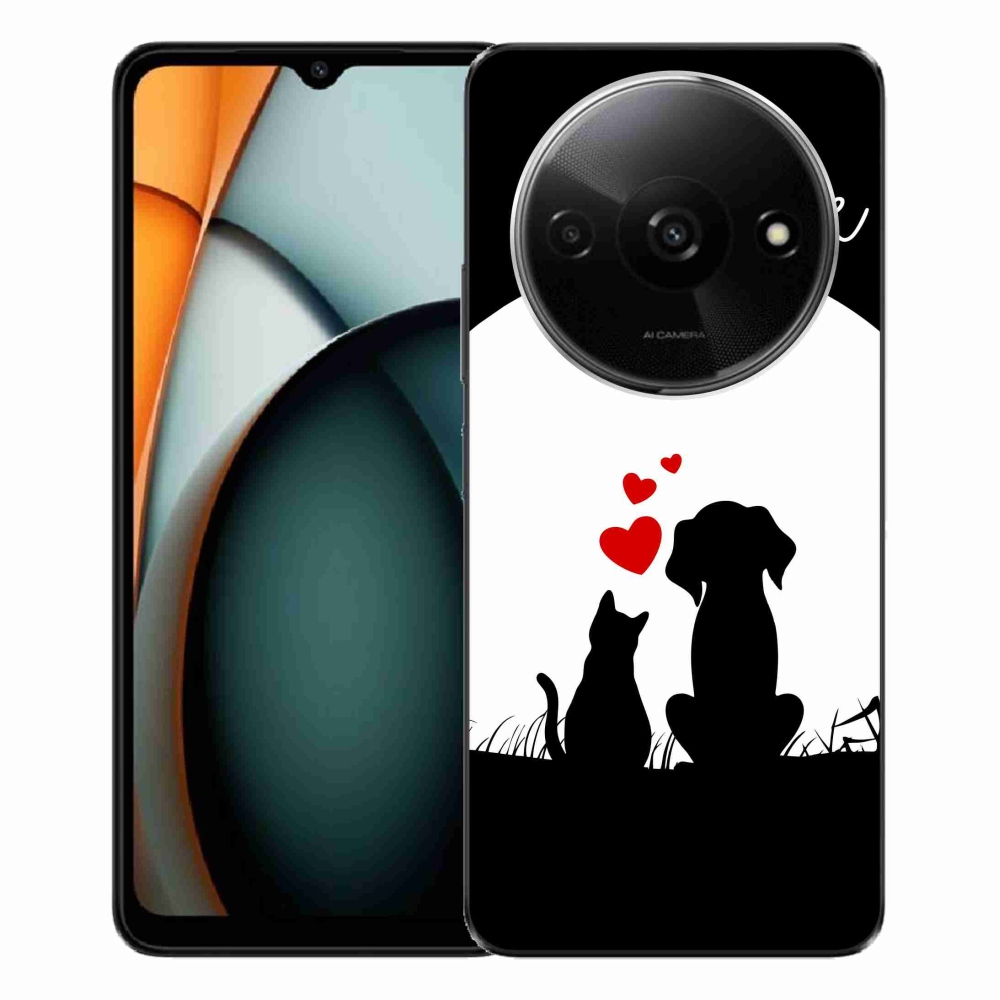 Gelový obal mmCase na Xiaomi Redmi A3 - zvířecí láska