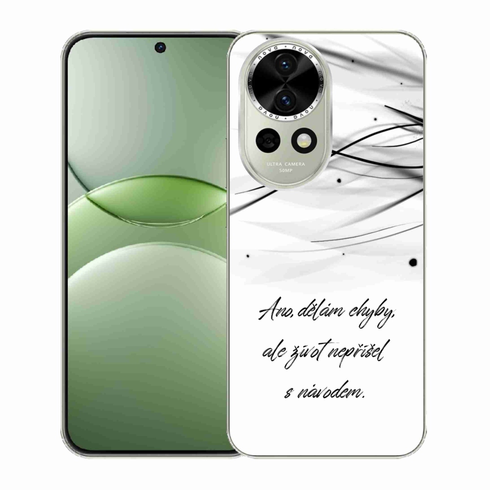 Gelový kryt mmCase na Huawei Nova 13 5G - citát bílé pozadí