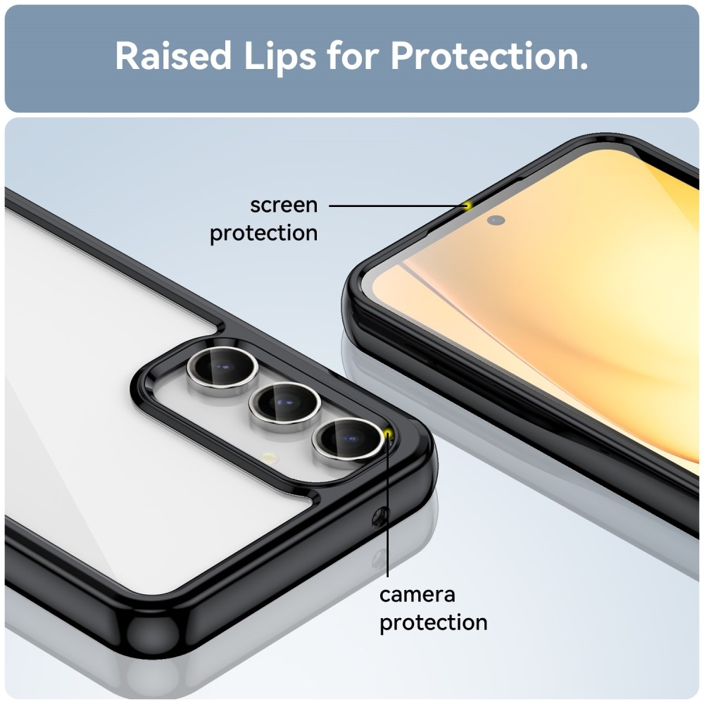 Gelový obal s pevnými zády na Samsung Galaxy S23 FE - černý