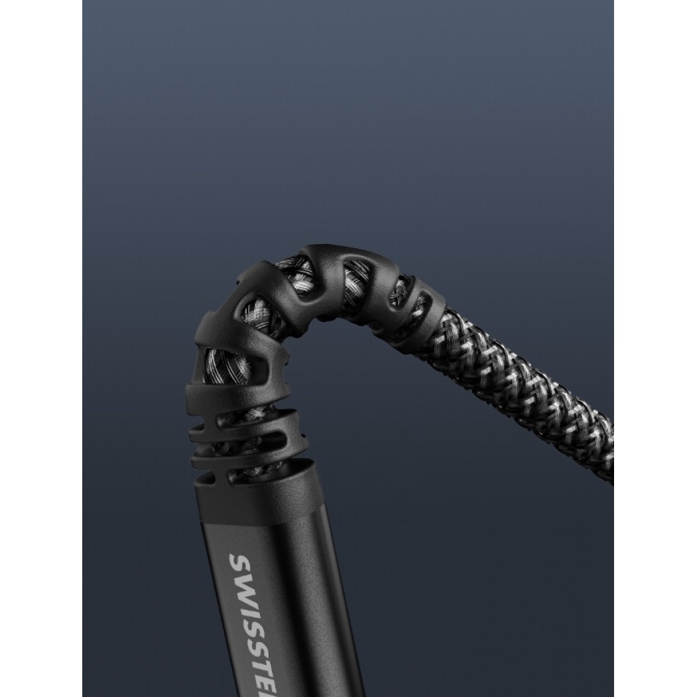 Swissten datový kabel Kevlar USB/USB-C 1,5m - antracitový