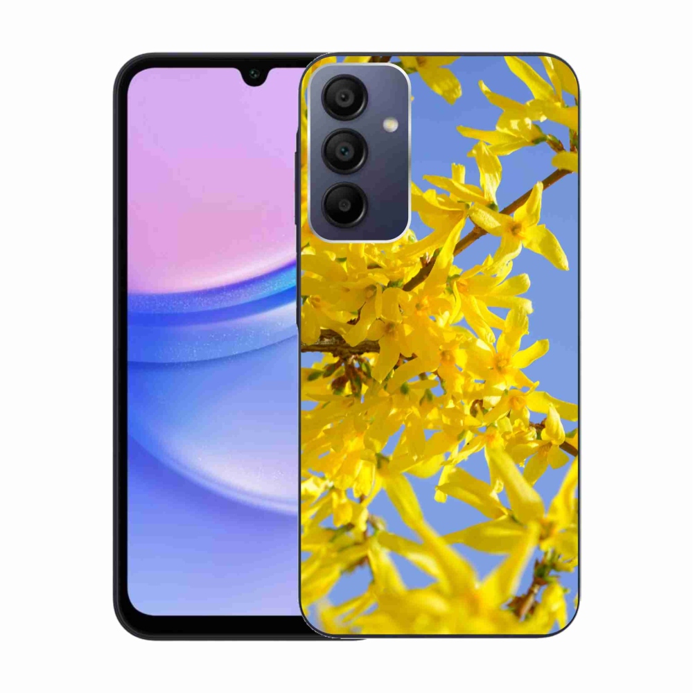 Gelový kryt mmCase na Samsung Galaxy A15 4G/5G - žluté květy