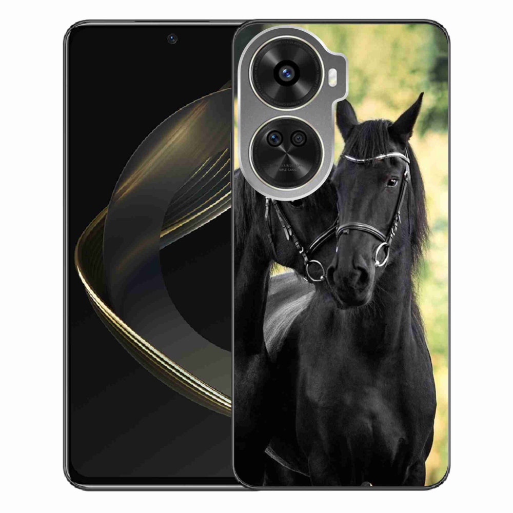 Gelový kryt mmCase na Huawei Nova 12 SE - dva černí koně