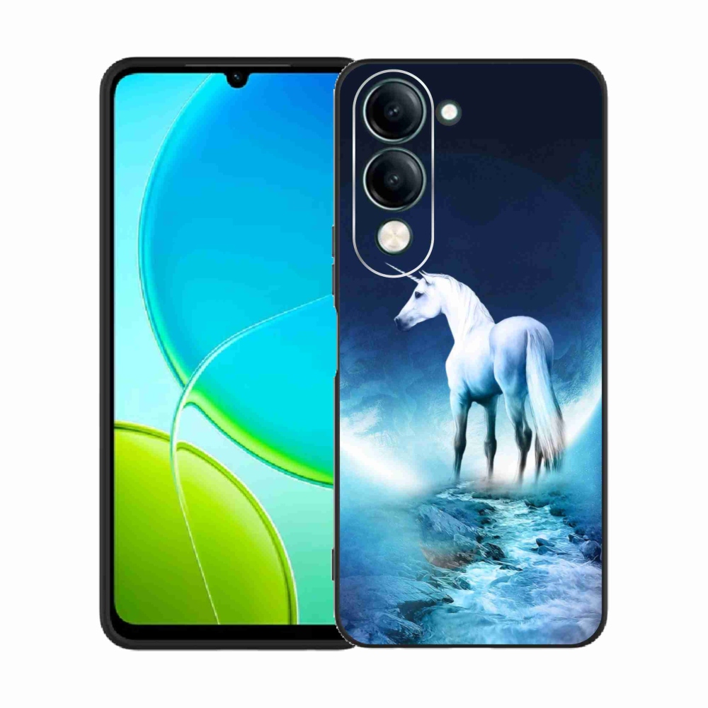 Gelový kryt mmCase na Vivo Y29s 5G - bílý jednorožec