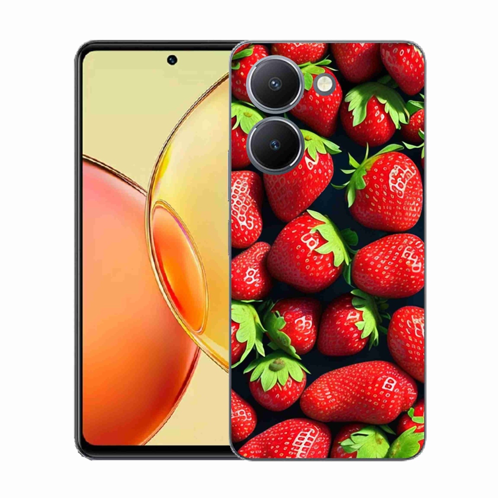 Gelový kryt mmCase na Vivo Y36 - jahody