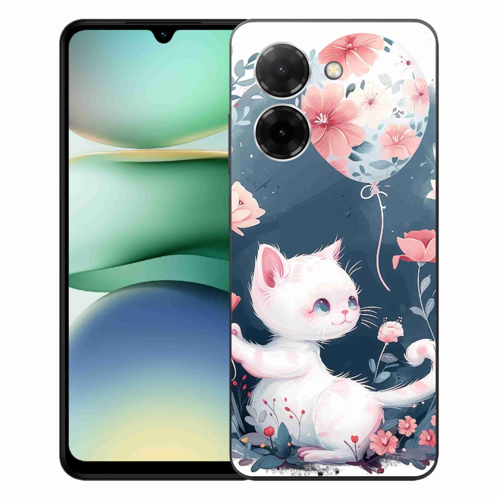 Gelový kryt mmCase na Xiaomi Redmi A5 (171.7x77.8x8.3mm) - kotě s balónkem