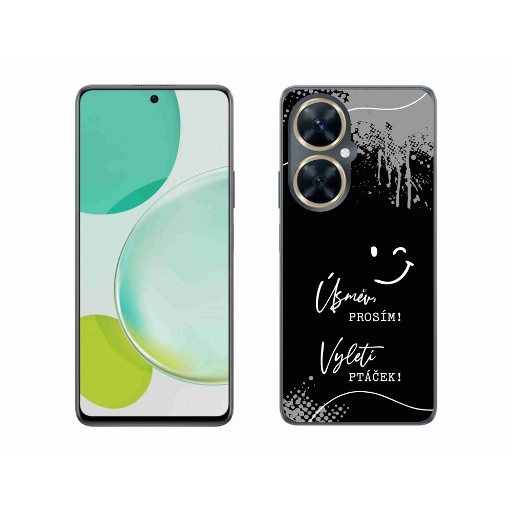 Gelový kryt mmCase na Huawei Nova 11i - vtipný text 4 černé pozadí