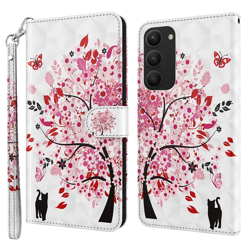 Print knížkové pouzdro na Samsung Galaxy S24+ - rozkvetlý strom