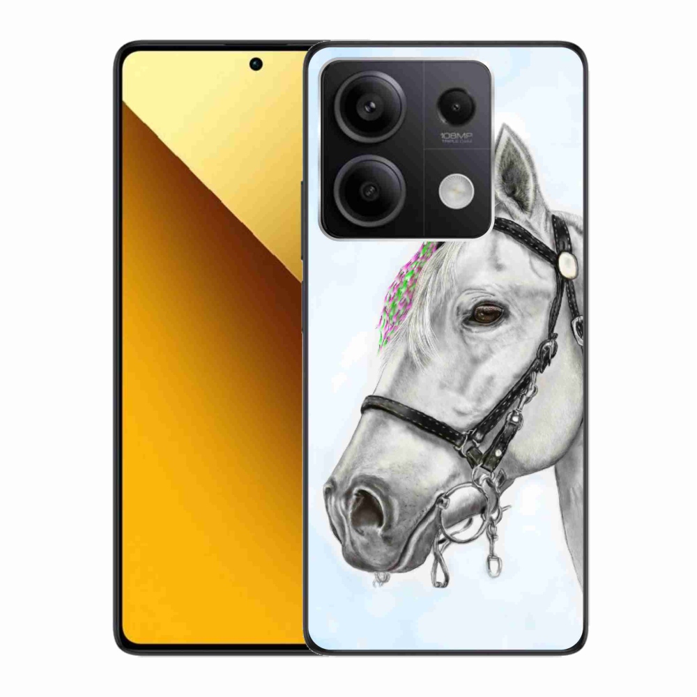 Gelový kryt mmCase na Xiaomi Redmi Note 13 5G - bílý kůň 1