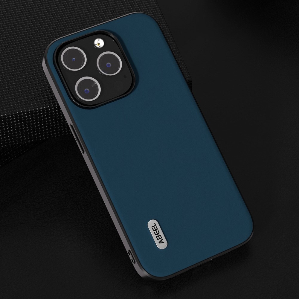 ABEEL gelový obal s pevnými zády na iPhone 15 Pro Max - modrý