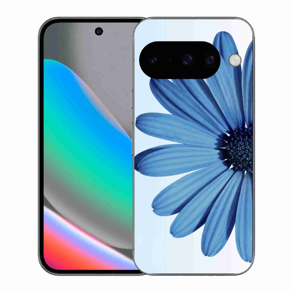 Gelový kryt mmCase na Google Pixel 10 - modrá kopretina