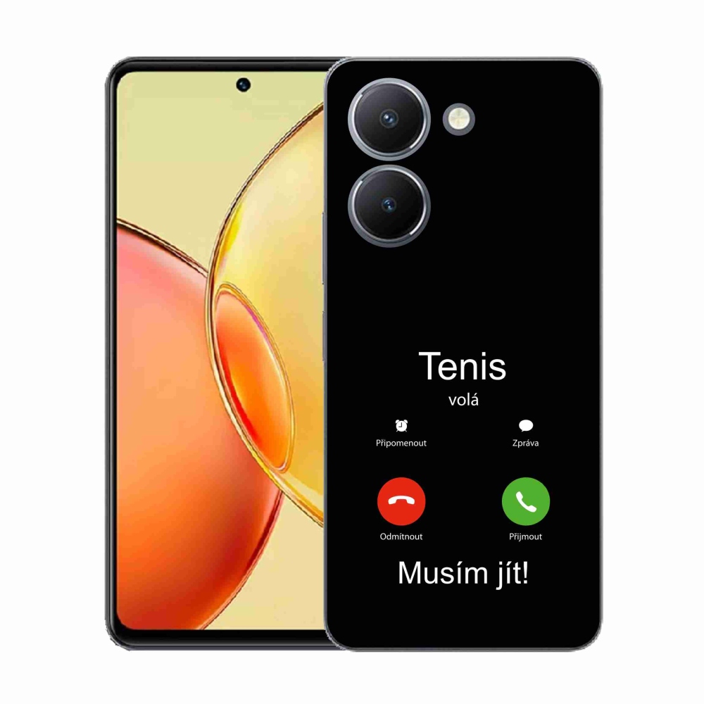 Gelový kryt mmCase na Vivo Y36 - tenis volá černé pozadí