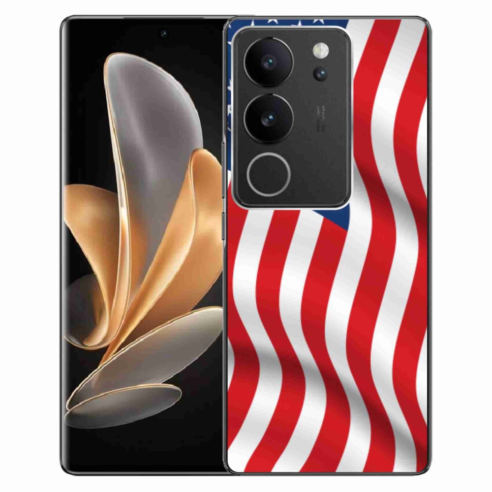 Gelový kryt mmCase na Vivo V29 5G - USA vlajka