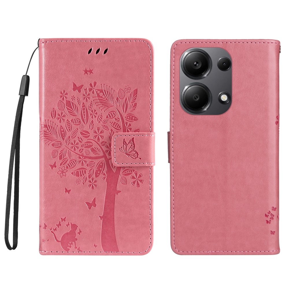 Trees knížkové pouzdro na Xiaomi Redmi Note 13 Pro 4G/Poco M6 Pro - růžové