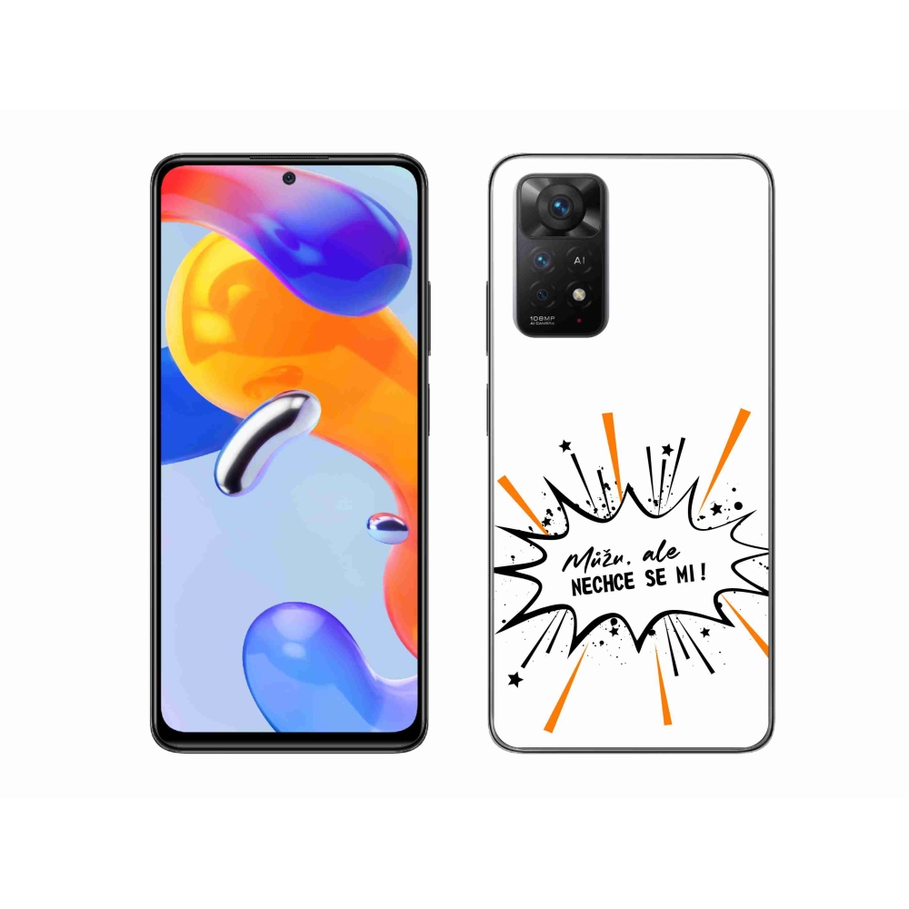 Gelový kryt mmCase na Xiaomi Redmi Note 11 Pro 4G/5G - vtipný text 11 bílé pozadí