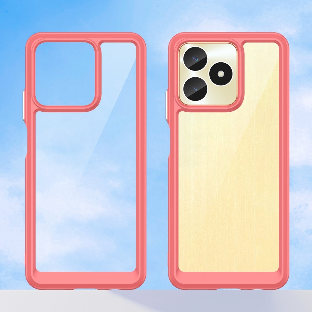 Gelový obal s pevnými zády na Realme C51/C53 - červený