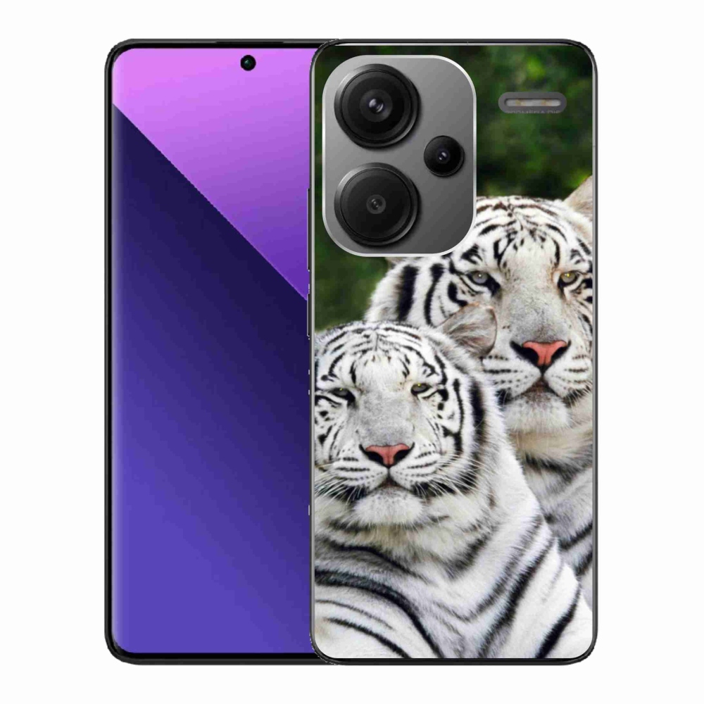 Gelový obal mmCase na Xiaomi Redmi Note 13 Pro+ 5G - bílí tygři