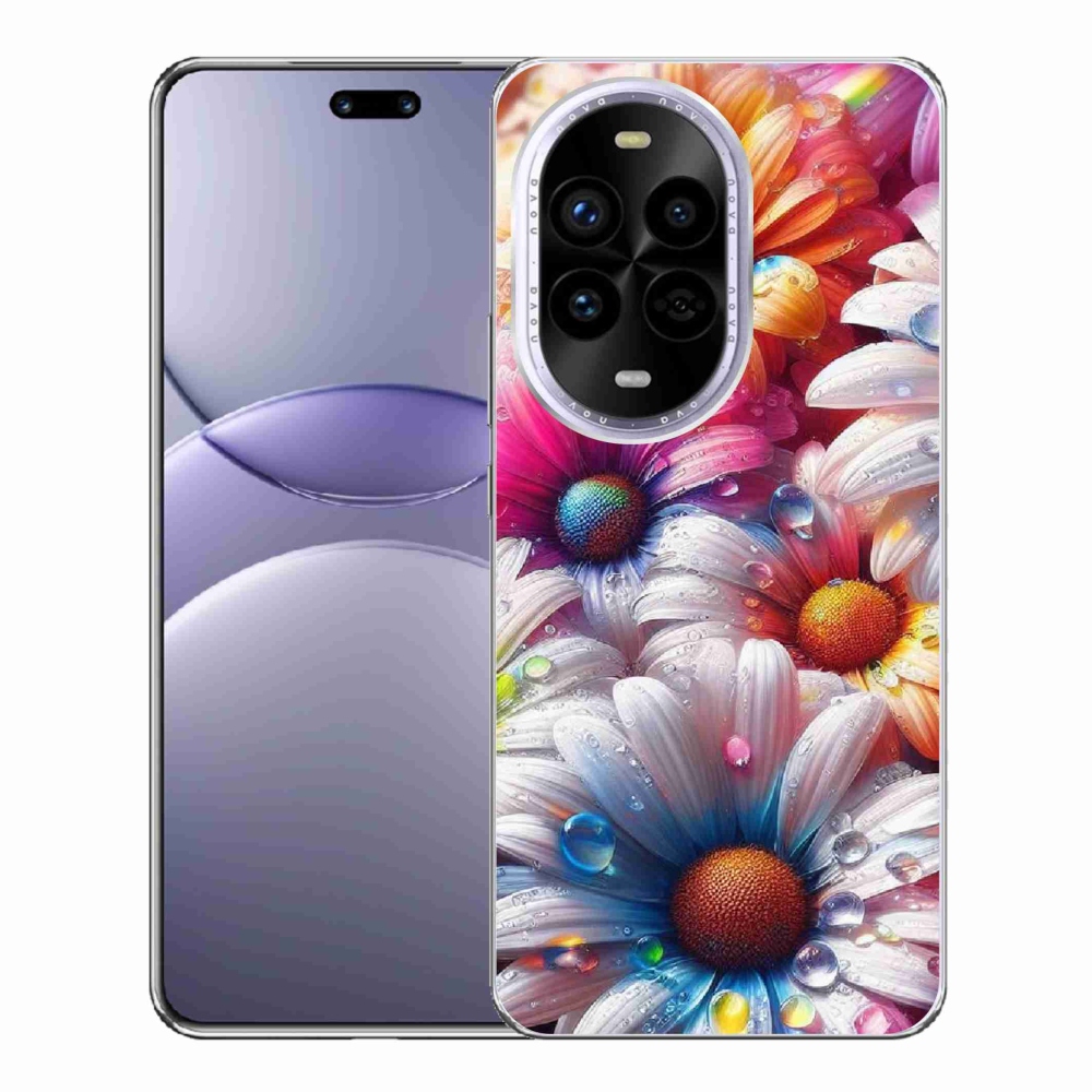 Gelový kryt mmCase na Huawei Nova 13 Pro 5G - barevné kopretiny