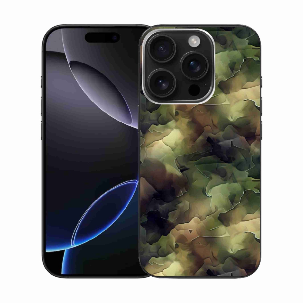 Gelový kryt mmCase na iPhone 16 Pro - maskáčový vzor 10