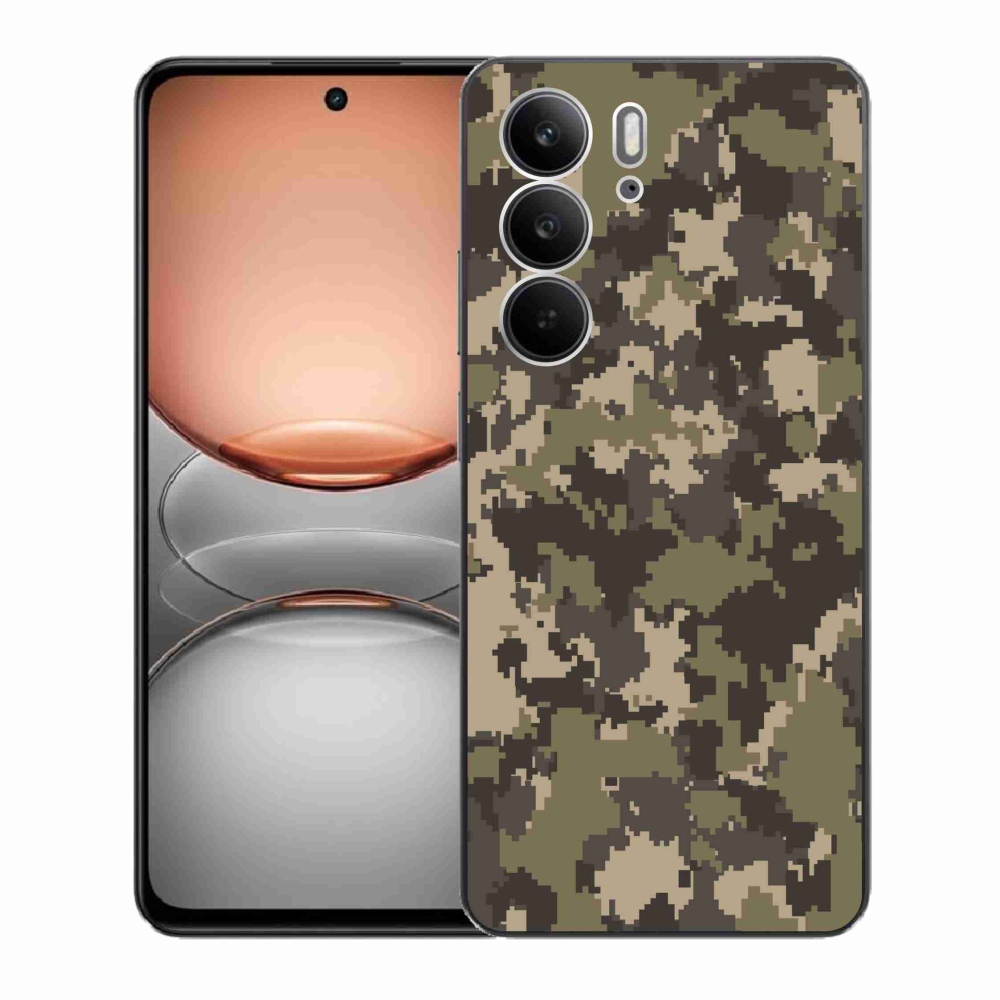 Gelový kryt mmCase na Realme C75 - maskáčový vzor 12