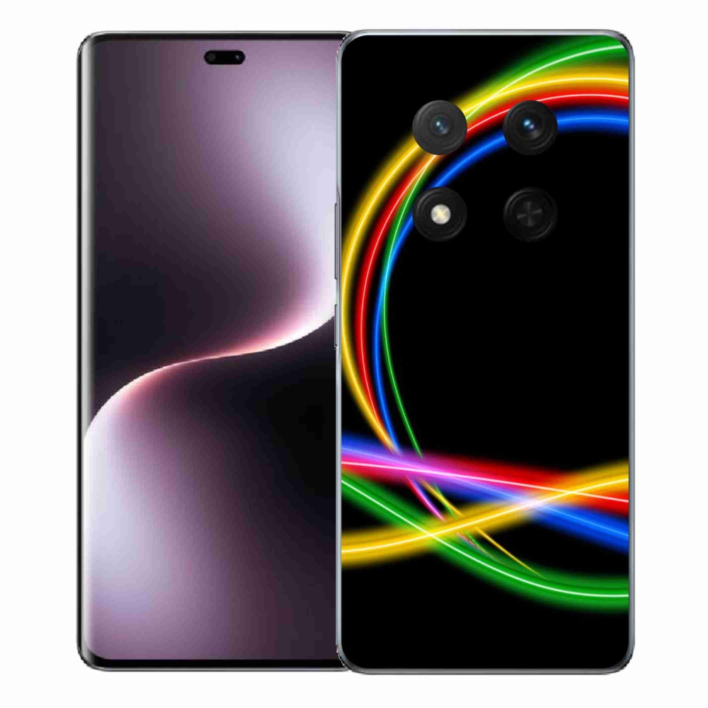 Gelový kryt mmCase na Honor Magic 7 Lite 5G - neonové kruhy