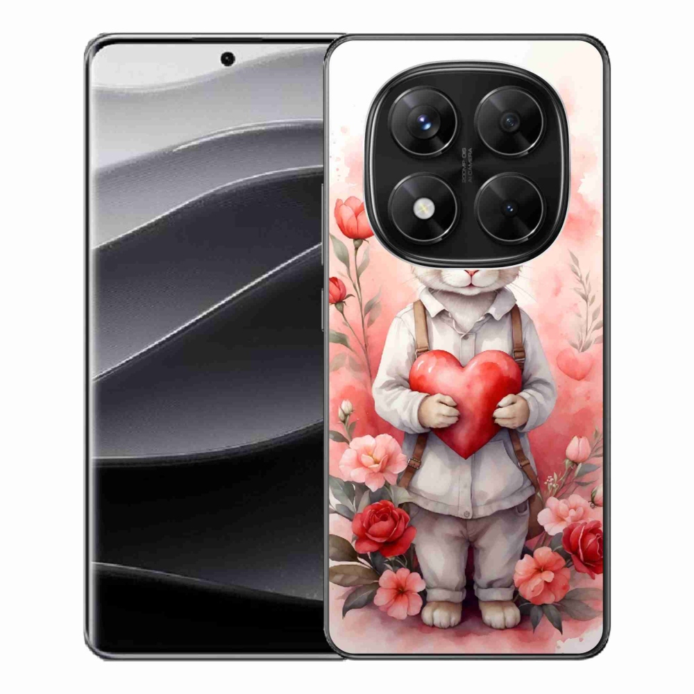 Gelový kryt mmCase na Xiaomi Redmi Note 14 Pro 5G/Poco X7 5G - zajíc se srdíčkem