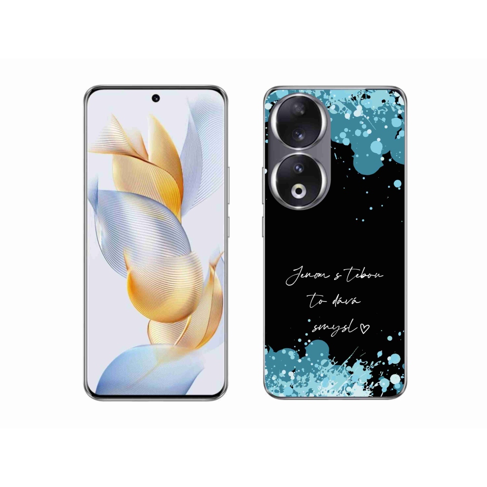 Gelový kryt mmCase na Honor 90 - zamilovaný text černé pozadí