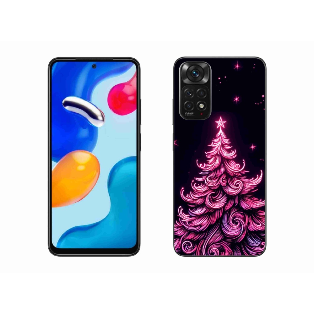 Gelový kryt mmCase na Xiaomi Redmi Note 11S 4G - neonový vánoční stromek 2