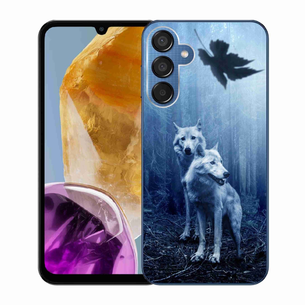 Gelový kryt mmCase na Samsung Galaxy M15 5G - vlci v lese