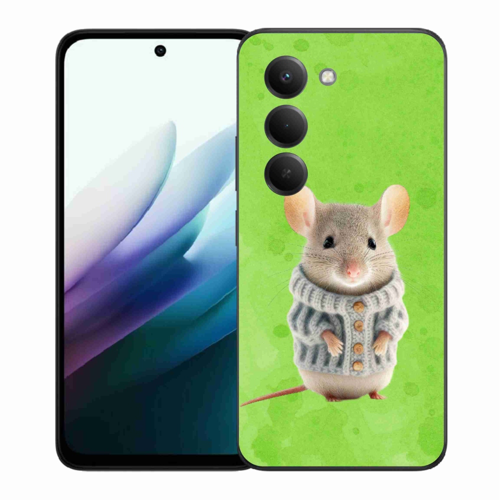 Gelový kryt mmCase na Xiaomi Redmi 15 4G/5G (171mm) - myška ve svetru