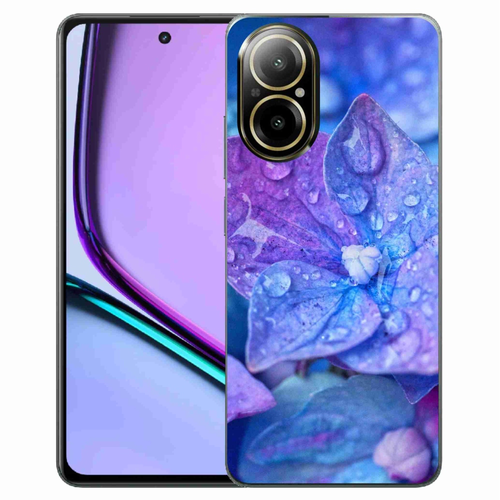 Gelový kryt mmCase na Realme C67 - fialový květ