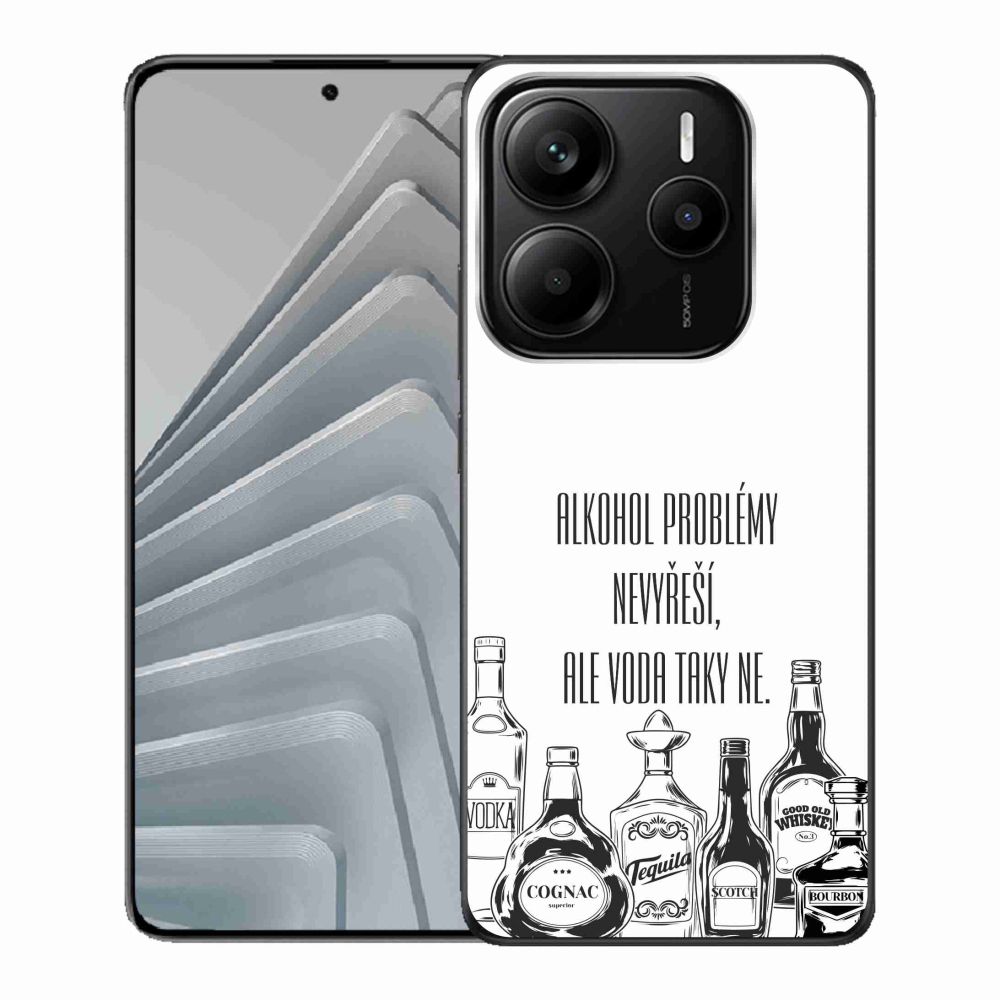 Gelový kryt mmCase na Xiaomi Redmi Note 14 5G - vtipný text bílé pozadí