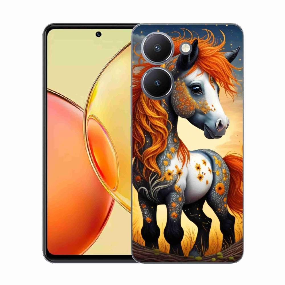 Gelový kryt mmCase na Vivo Y36 - barevný poník