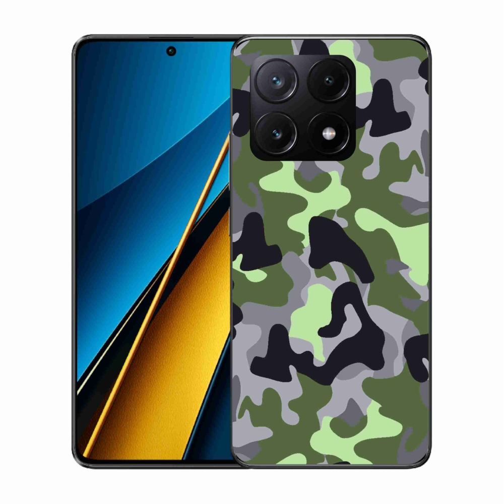 Gelový kryt mmCase na Xiaomi Poco X6 Pro 5G - maskáčový vzor 7