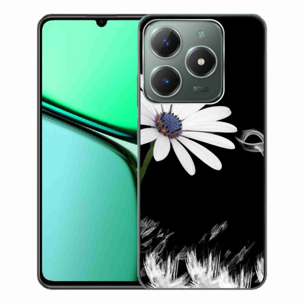 Gelový kryt mmCase na Realme C61 - bílá květina